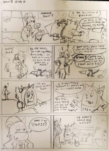 Sketch of GONOGO comic