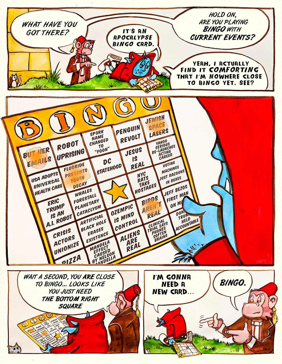 Webcomic GONOGO with Bingo Card